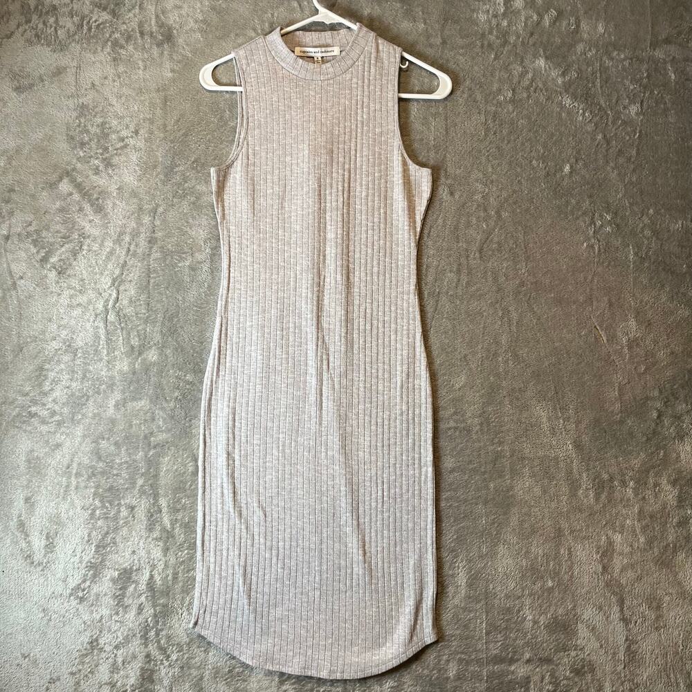 Cupcakes and Cashmere Grey Knit Dress Size Small New